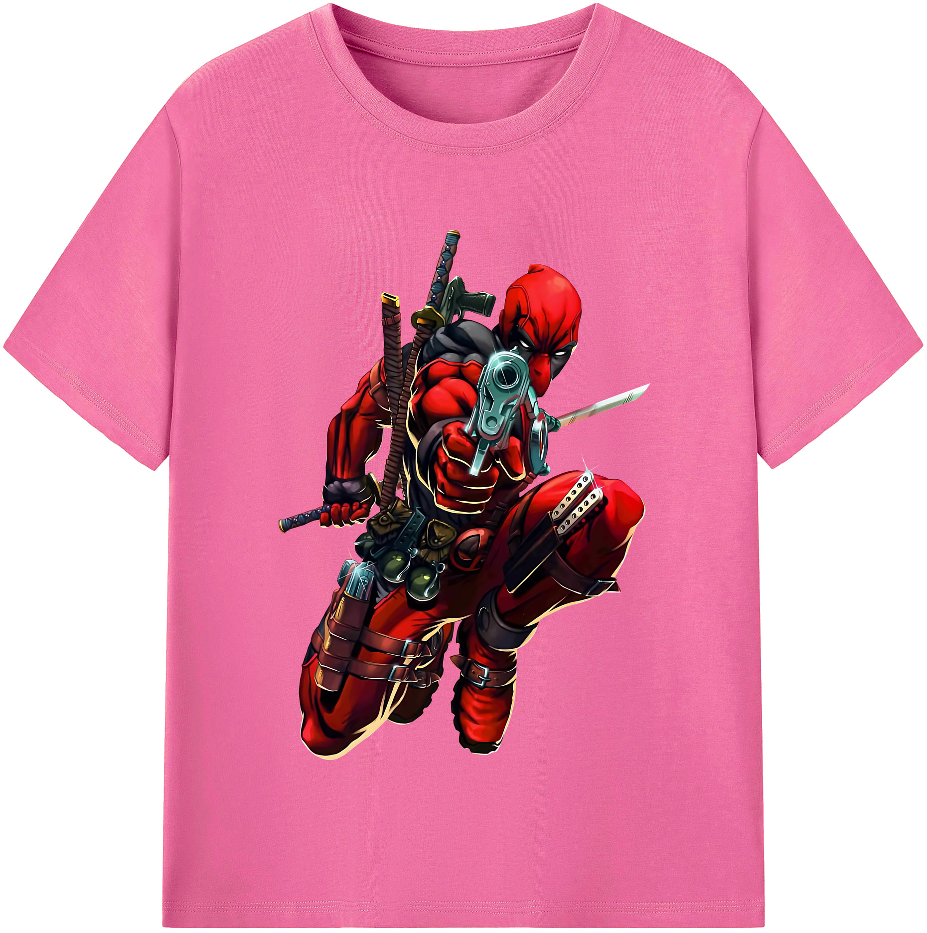 （画像用） Deadpool デッドプール レディースカジュアルプリントTシャツ（綿100％）